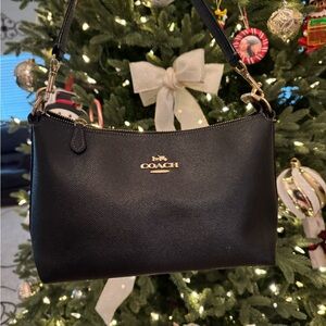 Coach Black Leather Shoulder Bag